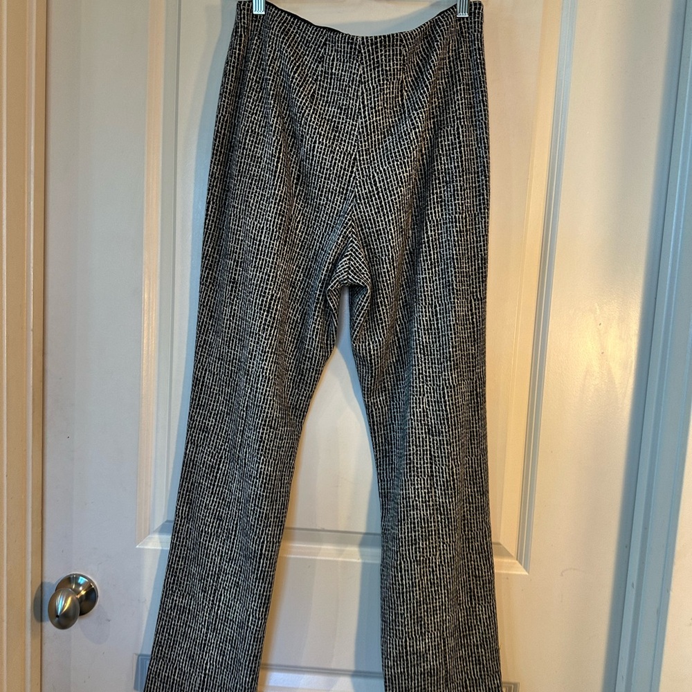 Giorgio Armani Black & White Check Virgin Wool Pleated Trouser Pants, Size 44 - Picture 2 of 7